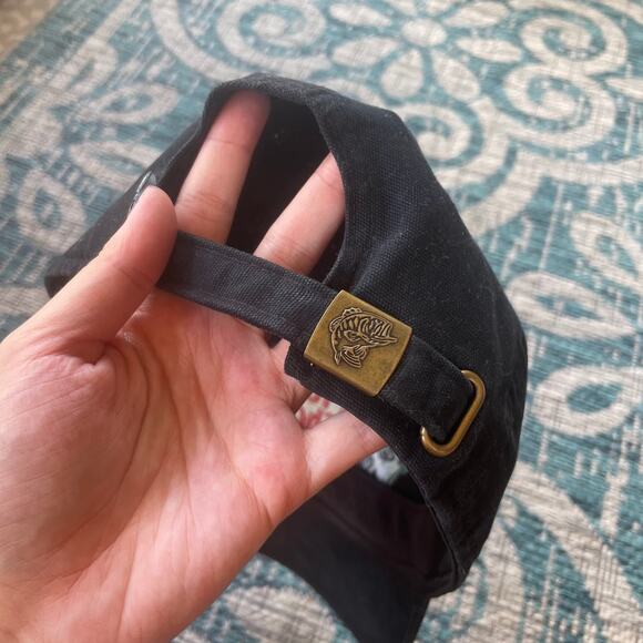 Bass Pro Shops Black Embroidered Bass Logo Adjustable Baseball Cap - Picture 5 of 7